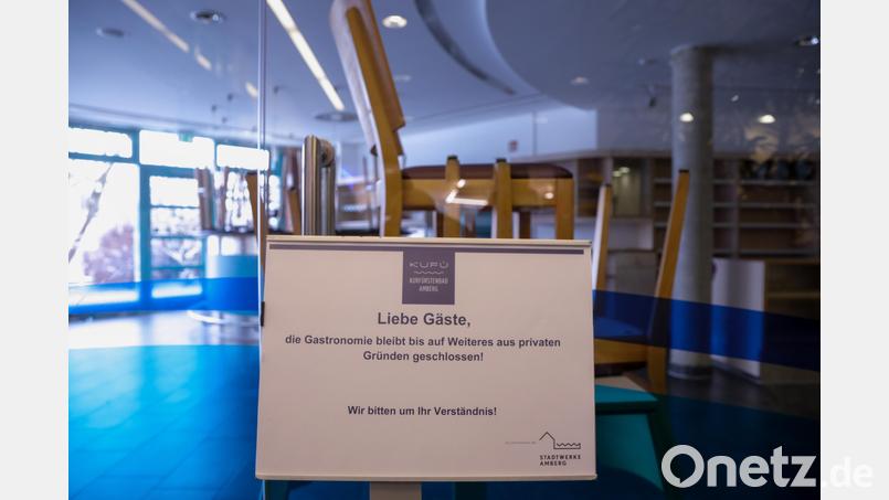 Die Gastronomie des Kurfürstenbades in Amberg ist bis auf Weiteres aus privaten Gründen geschlossen. Die Stadtwerke suchen aber neue Pächter. Bild: Wolfgang Steinbacher