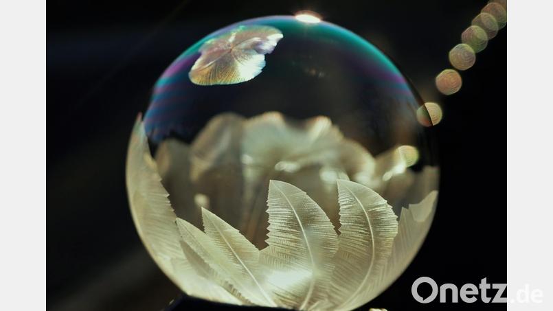 Die Seifenblasenfotos von Roswitha Steiner sind ein echter Hingucker. Wichtig ist neben den Temperaturen auch die richtige Lauge für die Blasen. Bild: Roswitha Steiner