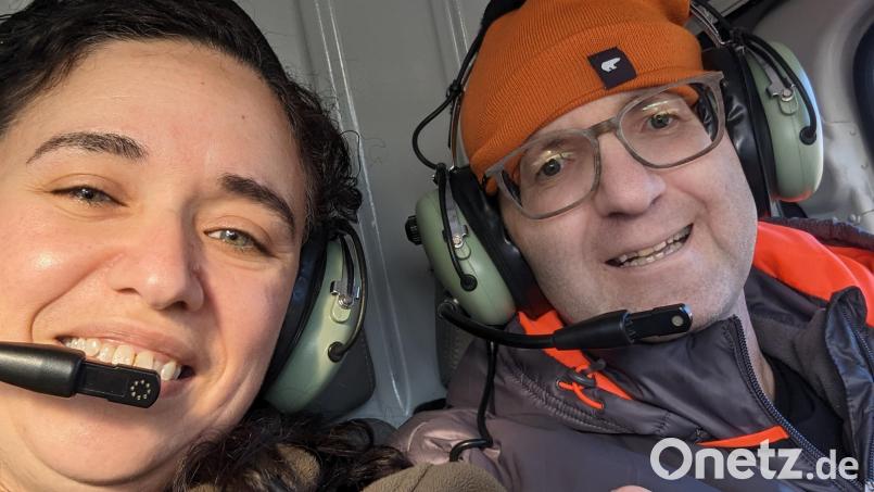 Ein Ausflug für ihn und seine Frau Nicole: Das hat sich Markus Zach mit dem Helikopterflug ebenfalls gewünscht. Bild: Zach/exb