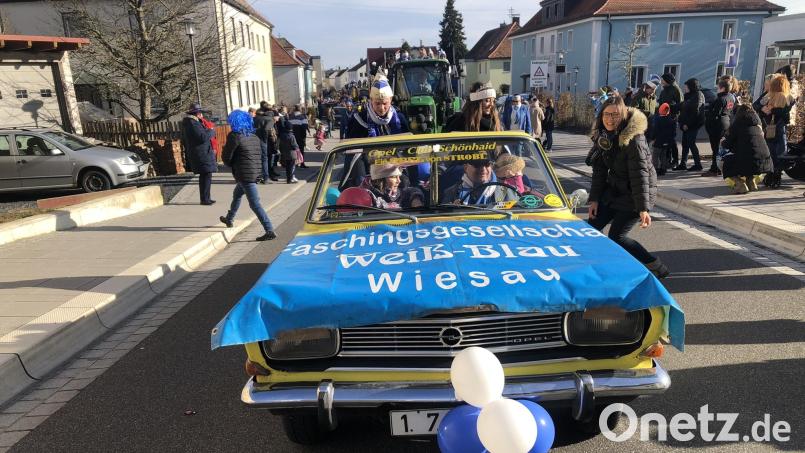 Bunt und ausgelassen geht es durch Wiesau. Der Rosenmontagszug startet um 14.14 Uhr. Archivbild: wro