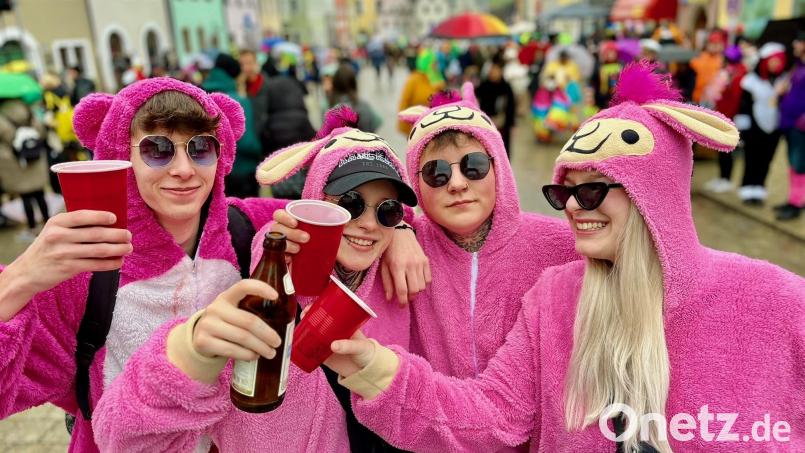 Pink ist beautiful – auch im plüschigen Bärchen- und Hasenkostüm lässt sich’s gut feiern. Bild: Gabi Schönberger
