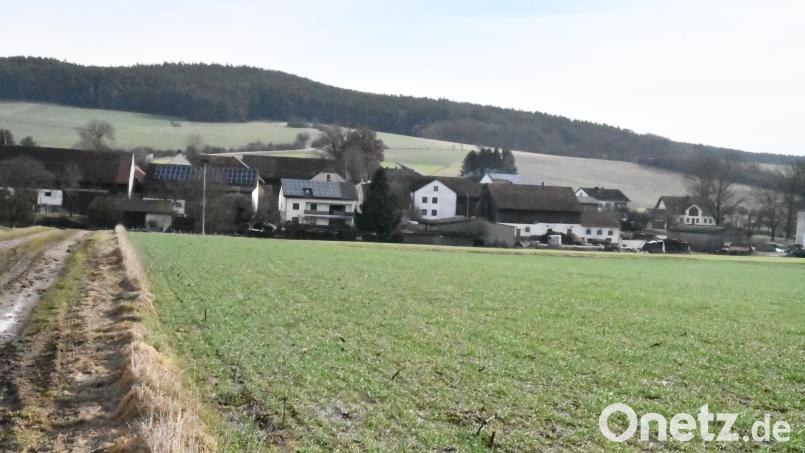 Bei der Ortschaft Immenstetten (im Hintergrund) und eingegrenzt durch die Staatsstraße 2238 und die Kreisstraße AS 30 will ein Investor auf seinem Grundstück (rechts des Feldwegs) eine Freiflächen-Photovoltaikanlage errichten. Bild: sche