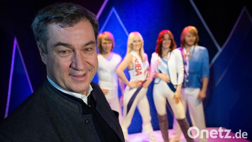 CSU-Chef Markus Söder besucht das ABBA-Museum in Stockholm. Bild: Sven Hoppe/dpa