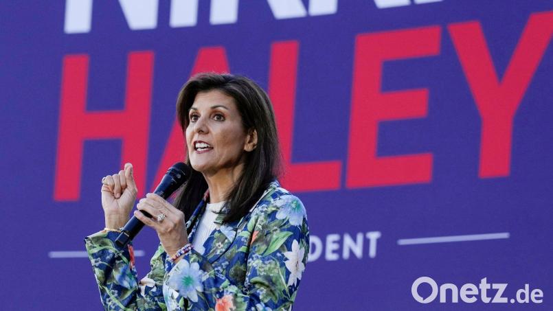 Die republikanische Präsidentschaftsbewerberin Nikki Haley spricht bei einer Wahlkampfveranstaltung in Beaufort im US-Bundesstaat South Carolina. Bild: Meg Kinnard/AP/dpa