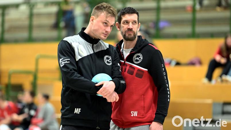 Martin Feldbauer (links) und Sascha Wendt waren mit dem HC-Auftritt in Weidhausen nicht zufrieden. Archivbild: Hubert Ziegler