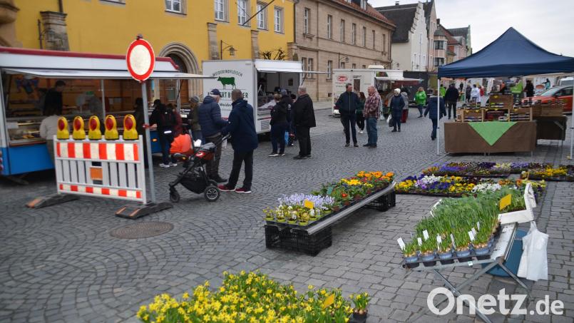 Für den Fahrzeugverkehr war der Stadtplatz in Kemnath gesperrt. So konnten die Besucher in aller Ruhe einkaufen. Bild: ak