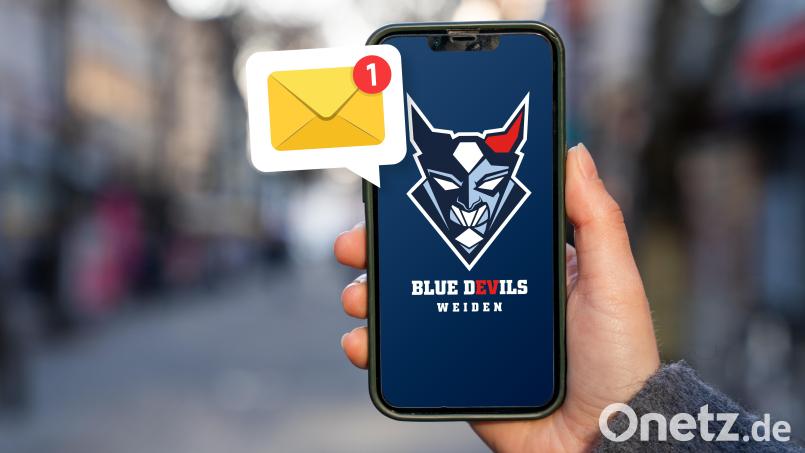 Mit dem kostenlosen Newsletter verpasst Du keine relevante Nachricht rund um die Blue Devils Weiden. Bildmontage: Marco Meier / Marina Gube