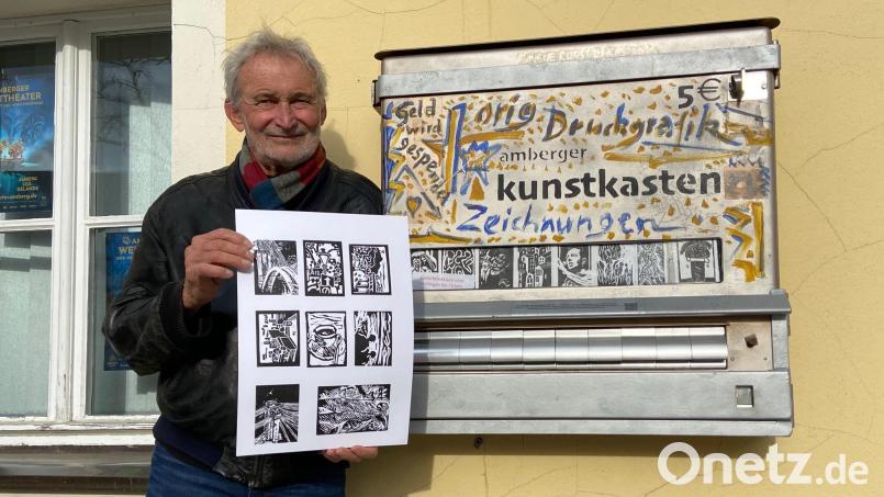 Achim Hüttner vor dem Amberger Kunstkasten. Innerhalb von knapp zwei Jahren hat er rund 9000 Euro an Spenden erwirtschaftet. Bild: Andreas Ascherl