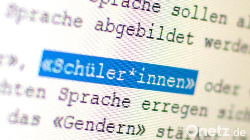 Auf einem Bildschirm ist das Wort „Schüler*innen“ zu sehen. Bild: Gregor Bauernfeind/dpa/Symbolbild