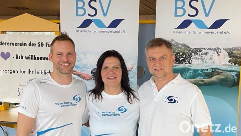 Die Amberger Teilnehmer bei den Masters: (von links) Christian Miess, Martina Reindl und Wolfgang Sperber. Bild: Reindl/privat