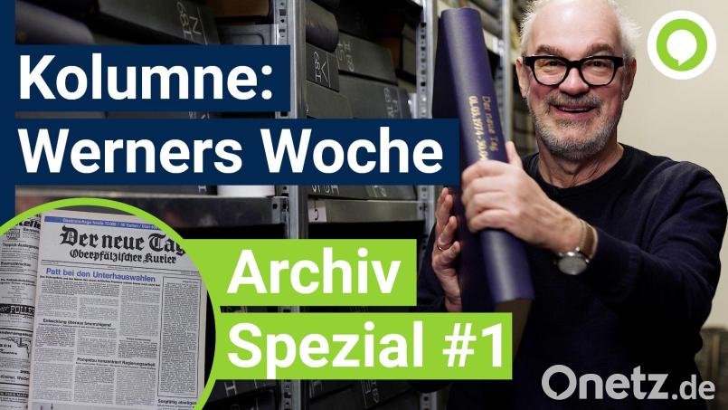 Frank Werner schaut ins Archiv von &quot;Der neue Tag&quot; aus dem Jahr 1974. Bild: Christian Gold