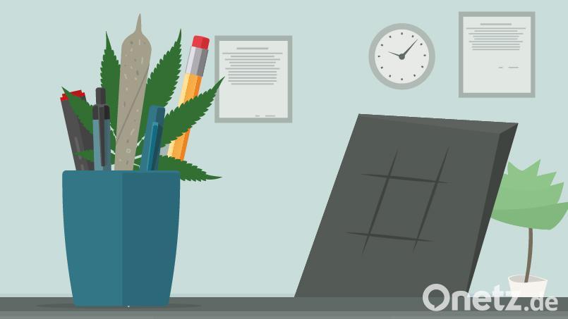 Ist das Konsumieren von Joints während der Arbeitszeit künftig erlaubt? Grafik: Marco Meier