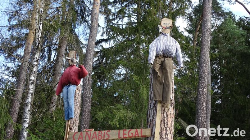 Unbekannte haben bei Freihöls ihren Missmut über die Legalisierung von Hanfprodukten zum Ausdruck gebracht. Bild: Houschka