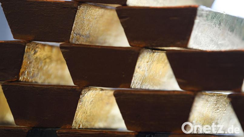 Goldbarren liegen in der Zentrale der Bundesbank. Bild: Arne Dedert/dpa/Symbolbild
