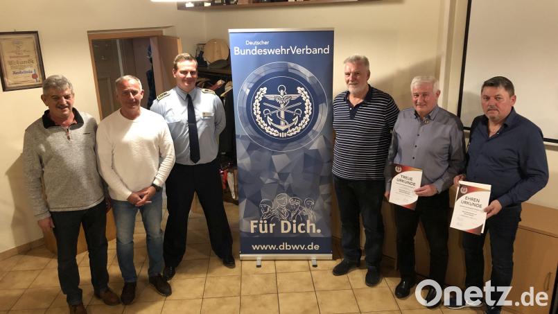 In der Mitgliederversammlung der Ehemaligen, Reservisten und Hinterbliebenen (ERH) hat es Neuwahlen und Ehrungen gegeben. Bild: Werner Kandler/exb