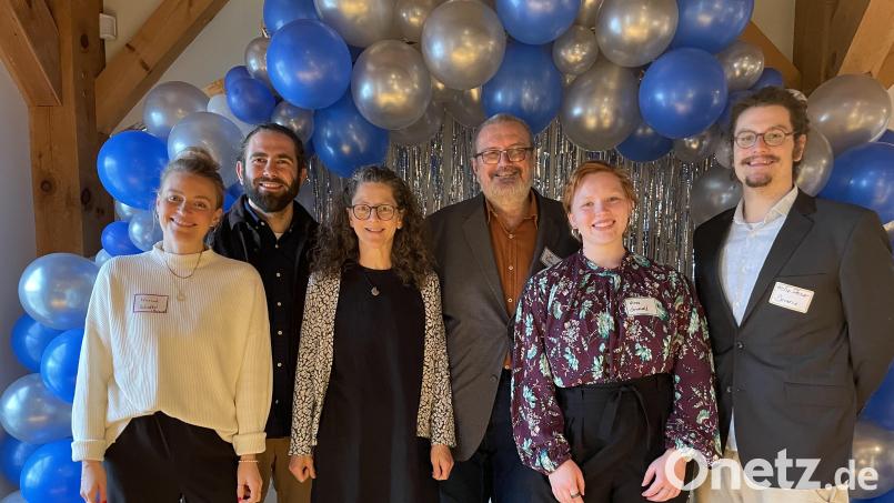 Die bayrische Delegation (von rechts): 
Vorsitzender und internationaler Schriftführer Felix Steiner, Nina Grünwald, Gerhard Steiner, Annemarie Steiner, 2. Vorsitzender Manuel Würth und Hannah Schoeffel Bild: stn