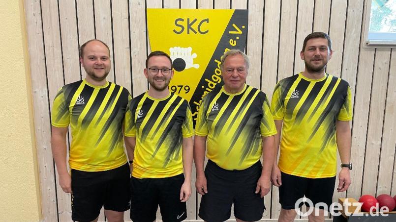 Die Meister der Kreisklasse: Tobias Braun, Robert Kraus, Karl Mutzbauer und Christoph Ries (von links). Bild: Marie Gradl