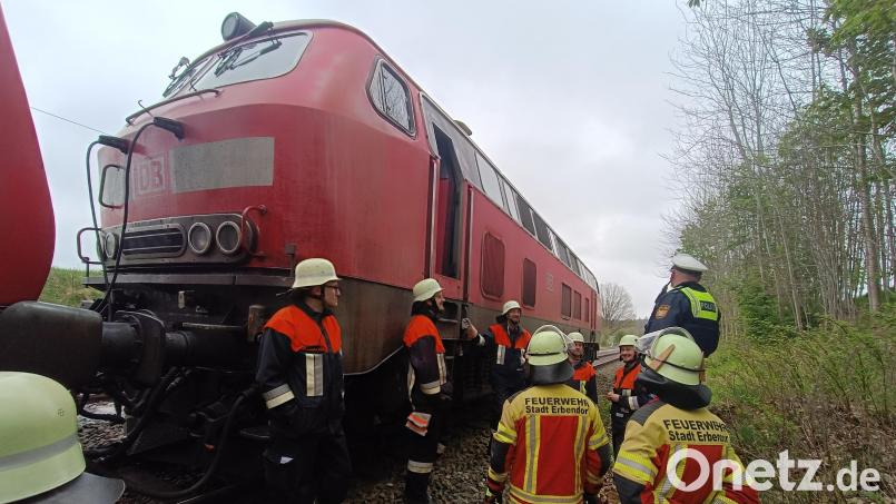 Die Feuerwehren brauchten nicht mehr einzugreifen. Der Lokführer hatte den Brand schon gelöscht. Bild: nic