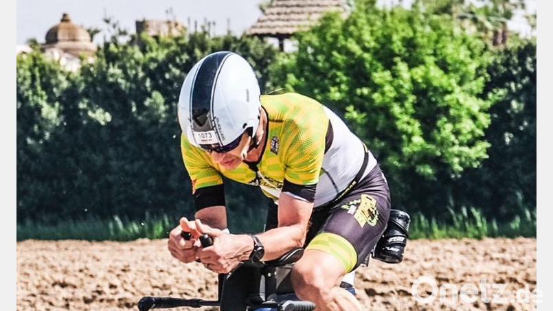 Lothar Richthammer auf der Radstrecke bei Jesolo. Bild: Sportfotograf/Richthammer