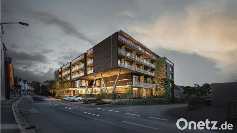 So soll das ehemalige Möbelhaus Gürtler/Ostler in der Schlachthausstraße schon bald aussehen. Die alte Bausubstanz soll erhalten bleiben. Bild: Stadt Amberg/Baureferat
