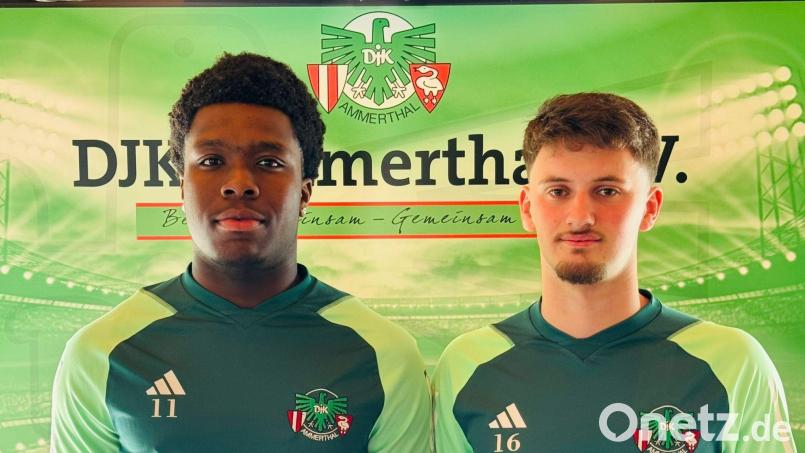 Kamalou Tchagouni (links) und Dragan Lazarevic verstärken kommende Saison die DJK Ammerthal. Bild: rba