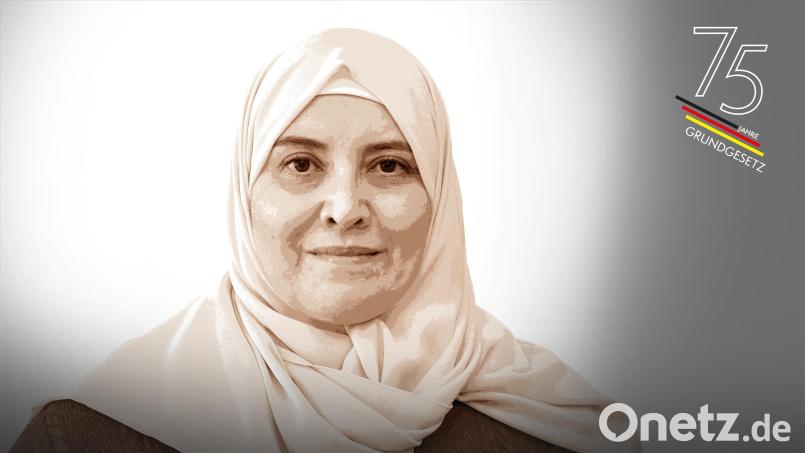 Roula Ayoub Integrationshelferin der Malteser Amberg Bild: Petra Hartl; Bildmontage: Laura Fröhler