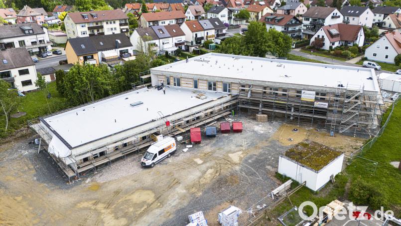 Für rund 7 Millionen Euro entsteht in Waldershof ein neues Kinderhaus. Bild: Wolfgang Erhart/exb
