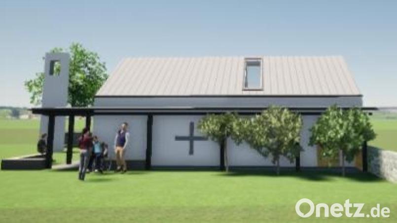 So soll das neue Leichenhaus Pullenreuth einmal aussehen. Demnächst soll es mit den Arbeiten losgehen. Grafik: Architekturbüro Christian Kropf/exb