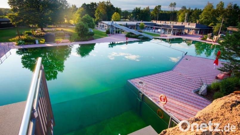 Fünf Meter ist der Sprungturm im Naturerlebnisbad in Immenreuth hoch. In ein paar Wochen startet die Freibadsaison 2021. Archivbild: Naturerlebnisbad Immenreuth/exb
