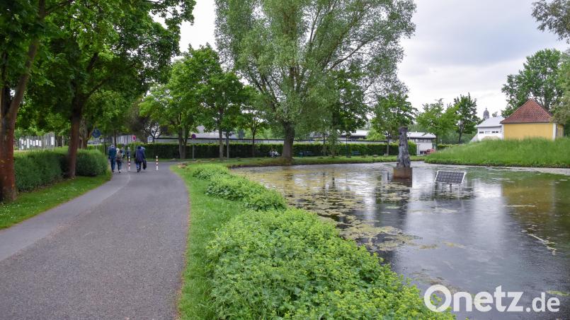 An diesem Weiher am Schanzl und somit in Nähe des Dultplatzes, auf dem gerade die Amberger Dult läuft, trafen die beiden Gruppen junger Männer erstmals aufeinander. Bild: Stephan Huber