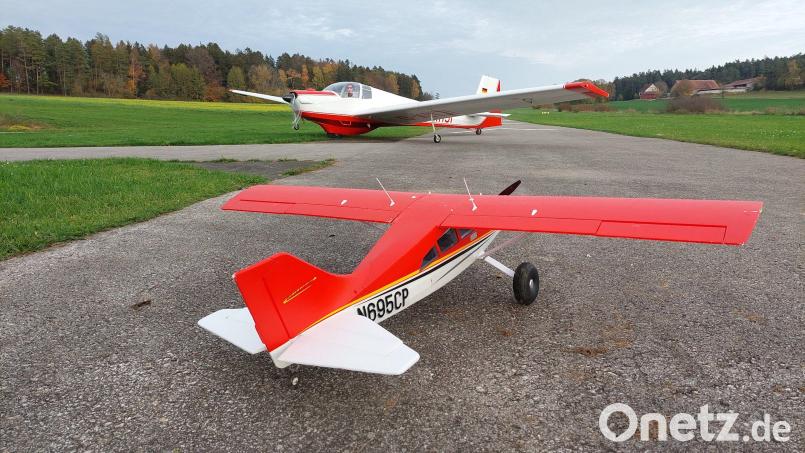 Die Luftsportgruppe zeigte am Flugplatz in Fichtelbrunn ihre Segelflugzeuge und Modelle. Bild: Peter Ostermann/exb