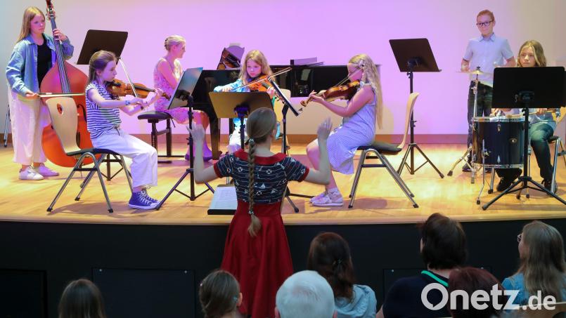 Den Auftakt der Frühjahrskonzerte im Max-Reger-Gymnasium bildeten die Schulstreicher unter der Leitung von Ulrike Straub. Bild: Wolfgang Steinbacher