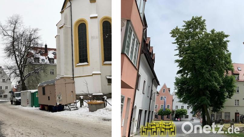 „Wofür bist du? Unterschreibe für Gastronomiebestuhlung statt für Bauwägen.“ Mit dieser Fotomontage und diesem Slogan will der Gastronom per Onlinepetition die Stadt auf seine Seite ziehen. Grafik: exb