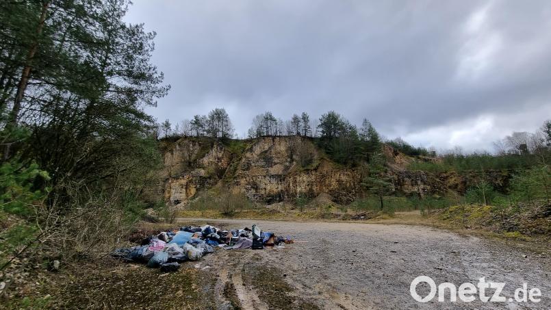 Kaum einsehbar, aber frei befahrbar ist das Gelände des ehemaligen Steinbruchs Ernstfeld bei Kirchenthumbach. Unbekannte nutzen das, um dort haufenweise illegal Müll zu entsorgen. Bild: Redaktion Onetz