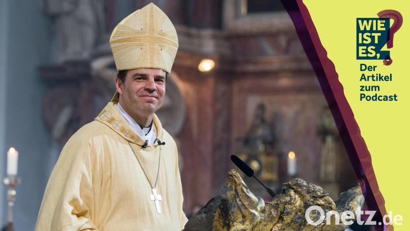 Bischof Stefan Oster ist zu Gast in Folge 55. Bildmontage: Jakob Graf/Armin Weigel/dpa