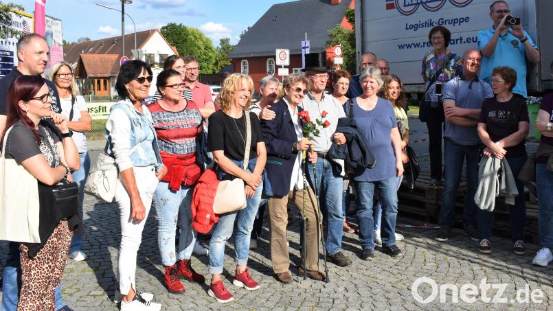 Auch bei dem ehemaligen Fotogeschäft von Erich Spahn machte die Stadtführung Halt. Bild: rgr