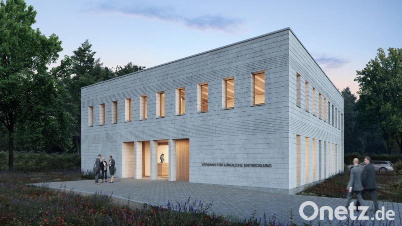 Das neue Gebäude des Verbands für Ländliche Entwicklung wird in der Falkenberger Straße direkt neben dem Amt für Ländliche Entwicklung gebaut. Neue Materialien kommen dabei zum Einsatz. Bild: Architekturbüro Brückner und Brückner/exb
