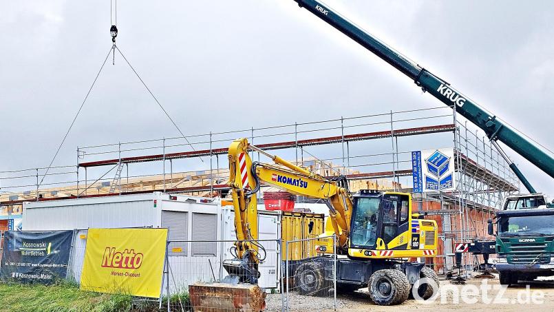 Die Arbeiten am Netto-Markt sind im Zeitplan. Bild: ld
