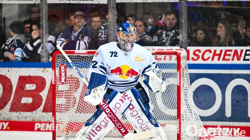 Daniel Allavena komplettiert das Goalie-Trio um Marco Wölfl und Felix Noack. Bild: EHC Red Bull München / City-Press GmbH