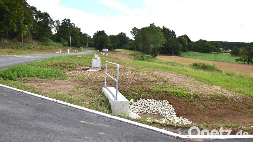 Zur Bebauung bereit sind die elf Parzellen des neuen Baugebiets &quot;Hinter der Schmiede&quot; in Schwend. Bild: no