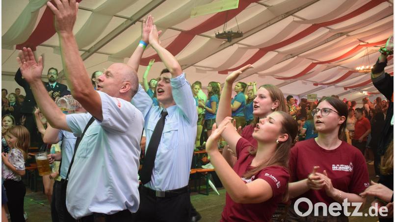 Frohsinn und gute Laune sind Trumpf beim Feuerwehrfest in Wernberg. Bild: bnr