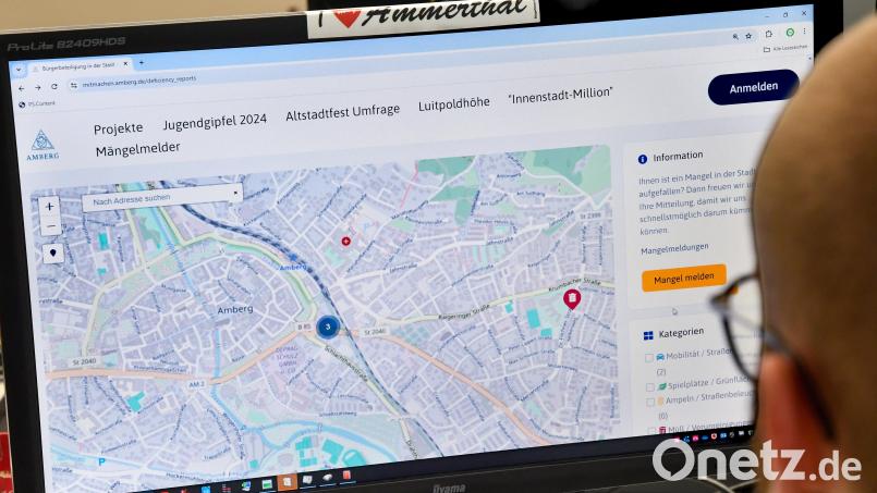 Alle Mängel sind auf der Internetseite des Mängelmelders in einer digitalen Karte eingezeichnet. Bild: Petra Hartl