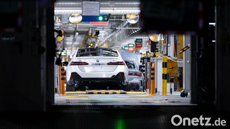 Im Dingolfinger BMW-Werk stand am Freitag die Produktion für einige Stunden still. Bild: Sven Hoppe/dpa