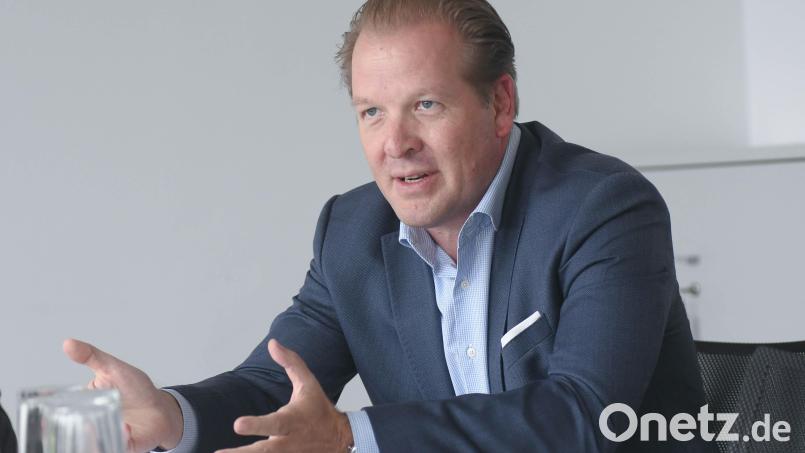 BHS-Tabletop-Vorstandsvorsitzender Philipp Diekmann im Gespräch mit Oberpfalz-Medien. Er fordert: Planungssicherheit und verlässliche Marktbedingungen. Bild: Gabi Schönberger