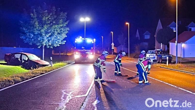 Bei einem Unfall in Netzaberg ist hoher Sachschaden entstanden. Der Fahrer ist nur leicht verletzt worden. Bild: jma