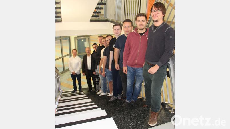 So sieht es aus, das Treppenpiano in der Staatlichen Technikerschule Amberg. Bild: Claudia Wittmann/exb