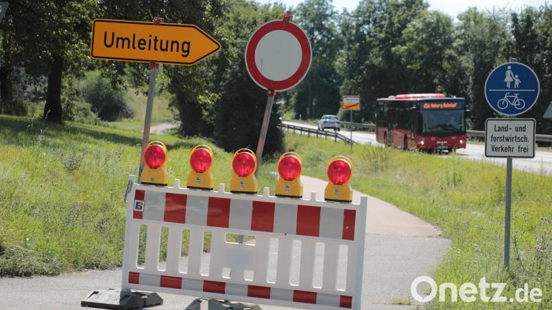 Der Radweg entlang der Vilstalstraße ist derzeit bei Lengenfeld (Kümmersbruck) gesperrt. Bild: Wolfgang Steinbacher