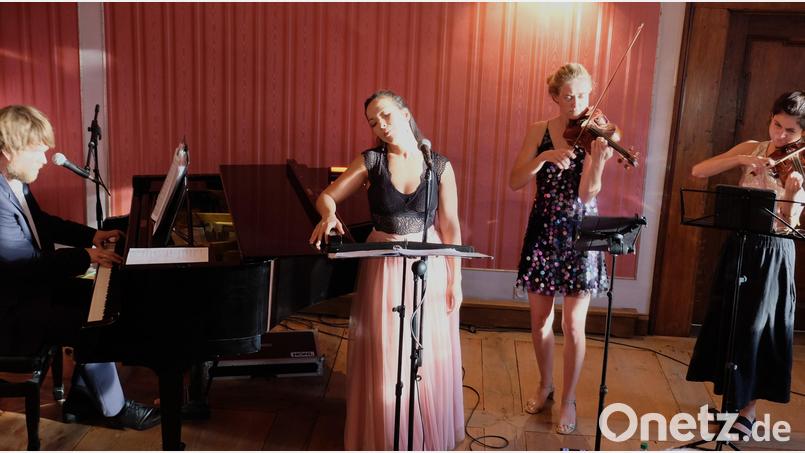 Pop und Klassik können miteinander. Die Band &quot;Blaurosa&quot; bricht in Speinshart mit starren klassischen Musik-Strukturen und spielt mit poetischen Texten über Liebe, Zeit und Trennung. Bild: do