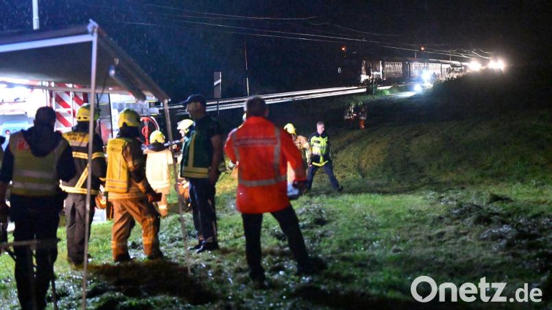 Ein Eurocity fuhr in Bad Endorf gegen einen Baum - verletzt wurde nach Angaben niemand. Bild: Uwe Lein/dpa