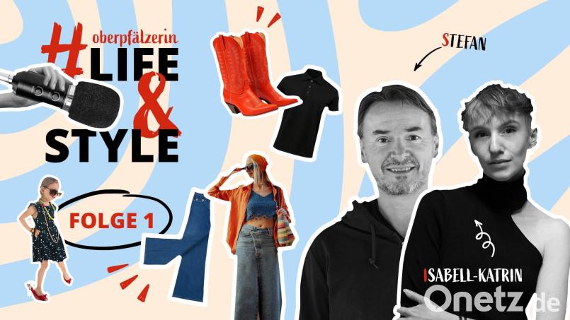 In Folge 1 macht Isabell-Katrin ihren Kollegen Stefan mit ein paar grundlegenden Mode-Begriffen vertraut. Bild: Redaktion Onetz